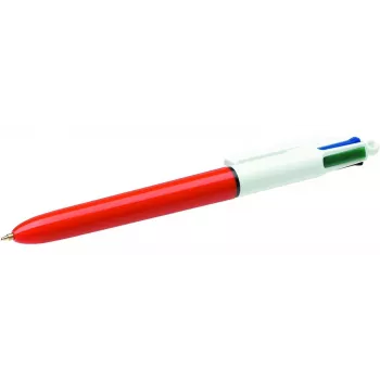 BIC 4 Colours Original lodīšu pildspalva, 4 tintes krāsas (zila, sarkana, zaļa, melna), 0,4 mm līnijas platums, apaļš korpuss, 1 pildspalva 982867