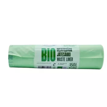 BioBag kompostējamie atkritumu maisi 125/150L, 5 gab. rullī, 75x115 cm, zaļi