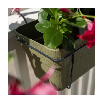 STEFANPLAST balkona komplekts ar automātisko laistīšanas sistēmu un metāla balstu 50x18x17 cm, zaļš