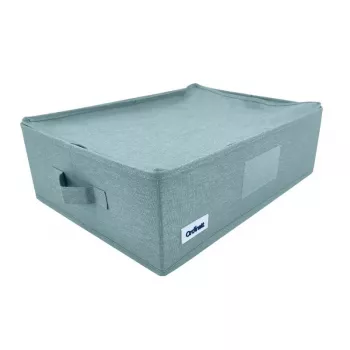 ORDINETT Taisnstūra uzglabāšanas kaste ar rāvējslēdzēju 42x32x14 cm Piparmētru