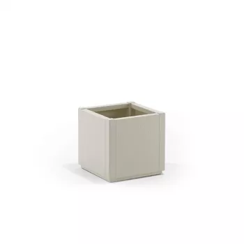 STEFANPLAST kvadrātveida puķu kaste Ethica 36x36x35 cm, balta