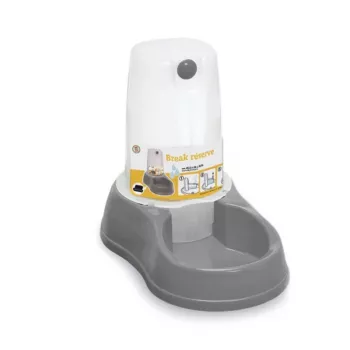 Stefanplast Break Reserve ūdens bļoda mājdzīvniekiem ar dozatoru 1,5 L, 28,5x18,5x22 cm, pelēka
