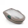 STEFANPLAST Furba Chic kaķu tualete 59x39x22 cm gaiši pelēka/zaļa