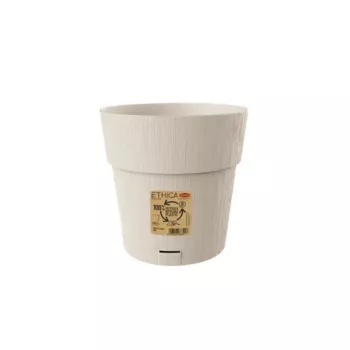 STEFANPLAST Puķupods ar paplāti Ethica Ø20x19cm balts