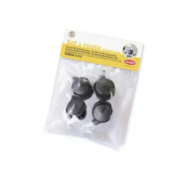 STEFANPLAST 4 rotējošu riteņu komplekts Gulliver 1/2/3 mājdzīvnieku pārvadāšanas būriem - melns