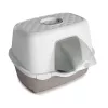 STEFANPLAST kaķu tualete Tres Chic Outdoor 56x54,5x39cm balta/gaismas pelēka