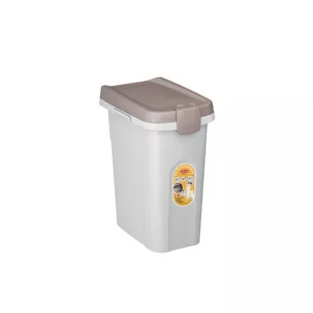 STEFANPLAST mājdzīvnieku barības uzglabāšanas konteiners 15 L balts/gaiši pelēks