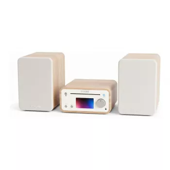 Pure Classic Stereo Mini Hi-Fi sistēma DAB+/FM, Bluetooth, CD, USB, balta/ozols