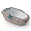 STEFANPLAST kaķu tualete Furba Chic Maxi 69.5x47x26 cm gaiši pelēka/zaļa