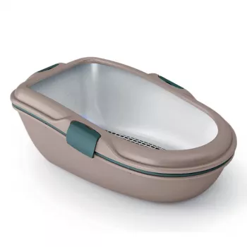 STEFANPLAST kaķu tualete Furba Chic Maxi 69.5x47x26 cm gaiši pelēka/zaļa