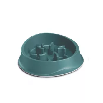 STEFANPLAST Chic lēnās ēšanas bļoda mājdzīvniekiem 1L zaļa 26x26x8cm