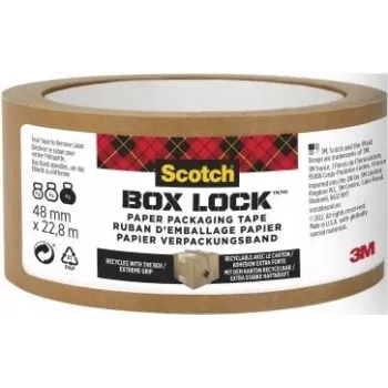 3M Scotch Box LockT papīra iepakojuma līmlente 48mm x 22,8m, brūna 7850-23-EF-8GC