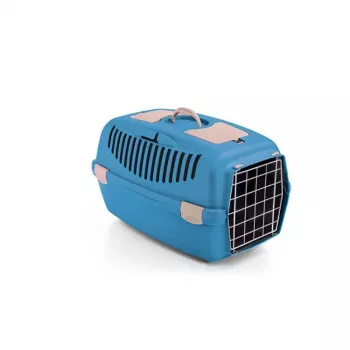 STEFANPLAST Gulliver 2 mājdzīvnieku pārvadāšanas būris ar metāla durvīm 55x36x35 cm, zils