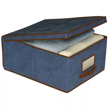 ORDINETT auduma uzglabāšanas kaste 48x36x19 cm, zila