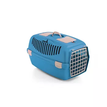STEFANPLAST Transporta būris Gulliver 2 ar plastmasas durvīm 55x36x35cm Zils
