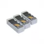 ORDINETT Top Class Organizer komplekts, 3 daļas, mazs, caurspīdīgs plastmasas atvilktņu uzglabāšanas risinājums 30,5x10x7,5cm