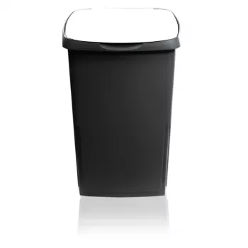 GIOSTYLE Eco Solution 45L atkritumu tvertne ar pedāli, tumši pelēka/balta, 37x36x53.5cm