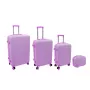 ORDINETT 4-daļīgs cieto koferu komplekts 98L/60L/43L/15L rozā