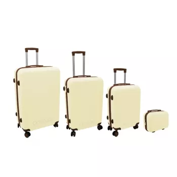 ORDINETT koferu komplekts 4 daļas 98L + 60L + 43L + 15L balts
