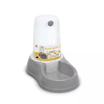 Stefanplast Break Reserve ūdens bļoda mājdzīvniekiem ar dozatoru, 3.5 L, 38x22.5x30 cm, pelēka