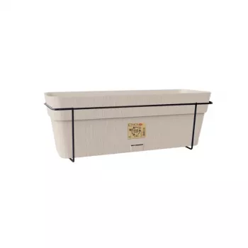 STEFANPLAST balkona komplekts ar automātisko laistīšanas sistēmu un metāla balstu 50x18x17 cm, balts
