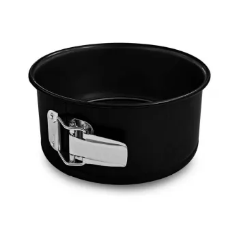 Guardini Gardenia atsperu formas kūku panna ar augstu pamatni, 20 cm diametrs, 8,5 cm augstums, oglekļa tērauds, nepiedegošs, melna
