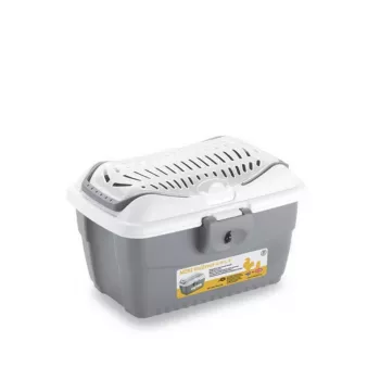 STEFANPLAST Transporta būris Mini Gulliver 40x30x24cm balts/pelēks