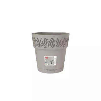 STEFANPLAST Gaia puķu pods ar paliktni Ø20x19cm gaiši pelēks