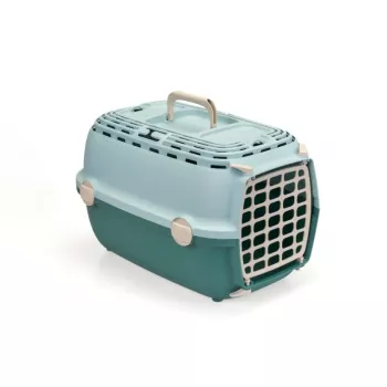 STEFANPLAST Transporta būris Horizon 1 ar plastmasas durvīm 48x32x30 cm gaiši zaļš/zaļš