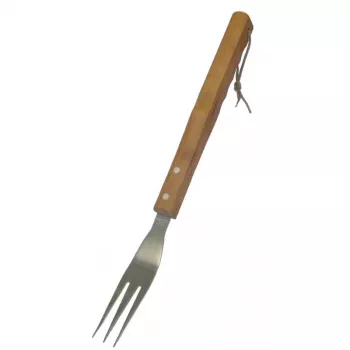 ASI COLLECTION bārbekjū dakša 45 cm nerūsējošais tērauds ar koka rokturi
