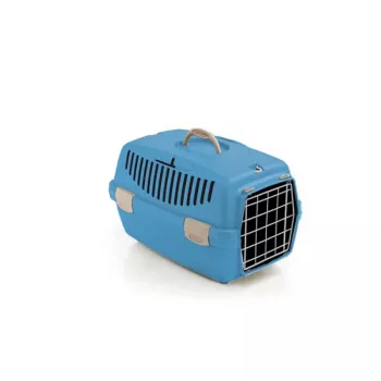 STEFANPLAST Gulliver 1 transporta būris ar metāla durvīm 48x32x31cm, zils
