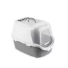 STEFANPLAST Cathy Easy Clean slēgta tipa kaķu tualete 56x40x40cm balta/pelēka