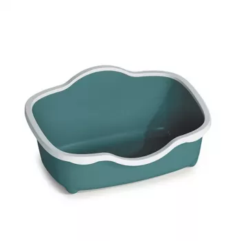 STEFANPLAST kaķu tualete Tres Chic atvērta 56x38,5x26 cm balta/zaļa