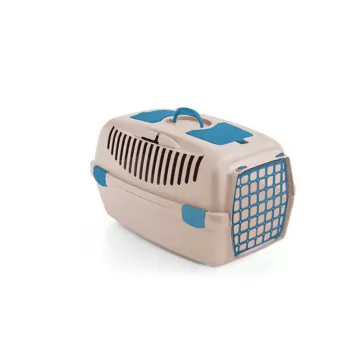 STEFANPLAST transporta būris Gulliver 2 ar plastmasas durvīm 55x36x35 cm White Travertine