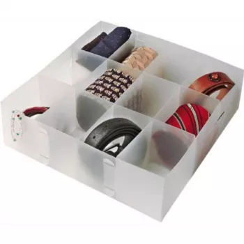 ORDINETT Organiser L 30.5x30.5x10cm Top Class caurspīdīga uzglabāšanas kaste