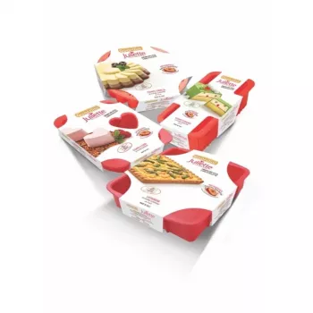 GUARDINI Savarīna kūkas forma Silikona Juliette Ø24x5,5cm Sarkana
