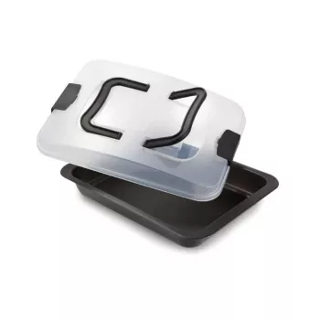 GUARDINI Bake Away taisnstūra cepšanas trauks ar pārnēsāšanas vāku 32 x 24 x 4.7 cm