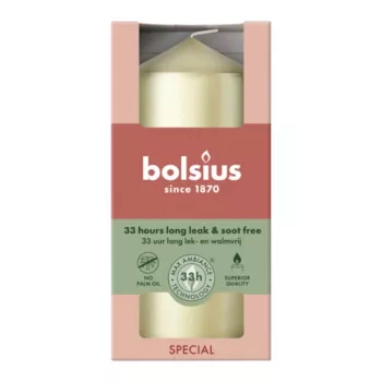 BOLSIUS svece cilindrs Ø120x58mm sudraba