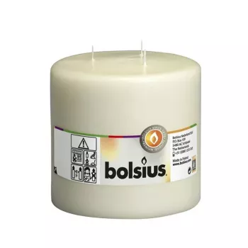 BOLSIUS Mamoth cilindrveida svece ar 3 daktiem Ø150x150mm bēša