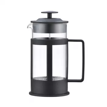 ASI COLLECTION Coffee Press GULFI M 600ml French Press, borosilikāta stikls, melns/sudrabs