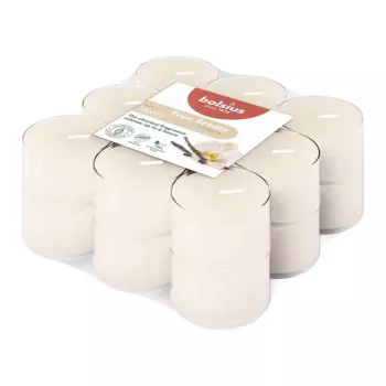 BOLSIUS Aroma True Scents sveces tējkarotītes ar vaniļas smaržu, 18 gab.