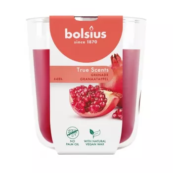 BOLSIUS True Scents granātābolu smaržvaska svece stikla burkā Ø97x85mm