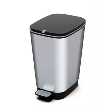 KIS Pedal Bucket Metallic Chic atkritumu tvertne M 25L tērauds
