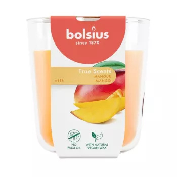 BOLSIUS True Scents mango smaržīgā svece stikla traukā, Ø97x85 mm