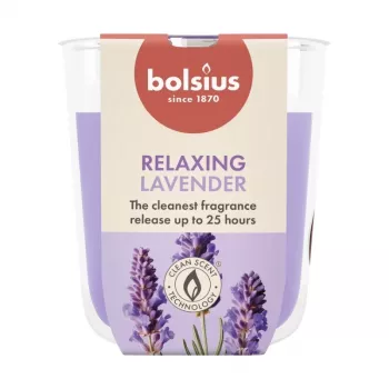 BOLSIUS True Scents lavandas smaržu svece stikla traukā Ø80x73mm