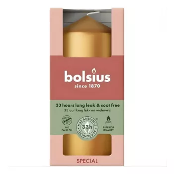 BOLSIUS svece cilindrs Ø120x58mm zelta