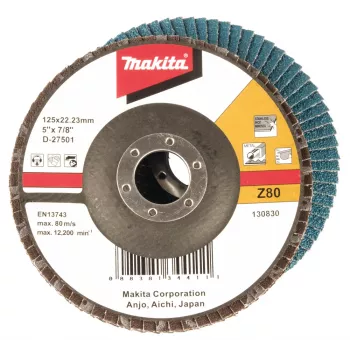 Makita D-27501 Zirconia leņķa slīpēšanas disks 125mm, graudainība 80, konusveida