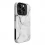 Evelatus Armor vāciņš Apple iPhone 15 Pro – TPU+PC hibrīds, marmora balts ar individuālu apdruku
