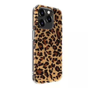 Evelatus Apple iPhone 15 Pro polikarbonāta vāciņš ar leoparda rakstu