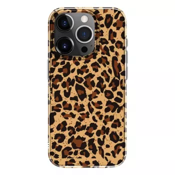 Evelatus Apple iPhone 15 Pro polikarbonāta vāciņš ar leoparda rakstu